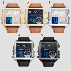 Luxury Sport Square Leather Watch Rieworkes