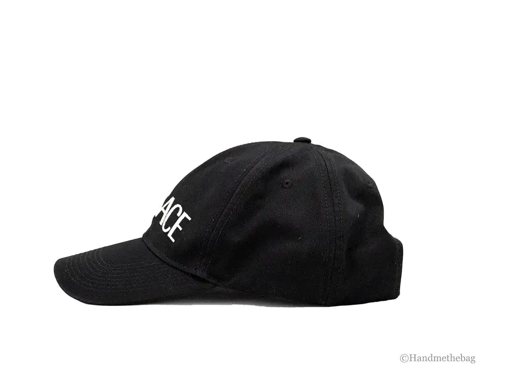 Versace Black Cotton Embroidered Logo Adjustable Baseball Hat Mimarta