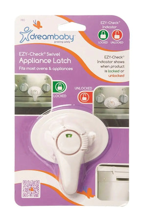 Dreambaby Ezy-Check Swivel Appliances Locks - Baby Proof Oven Safety Door Guard Latch - for Microwave Ovens Diswashers Washing Machine & Clothes Driers - White - Model L803 Mimarta