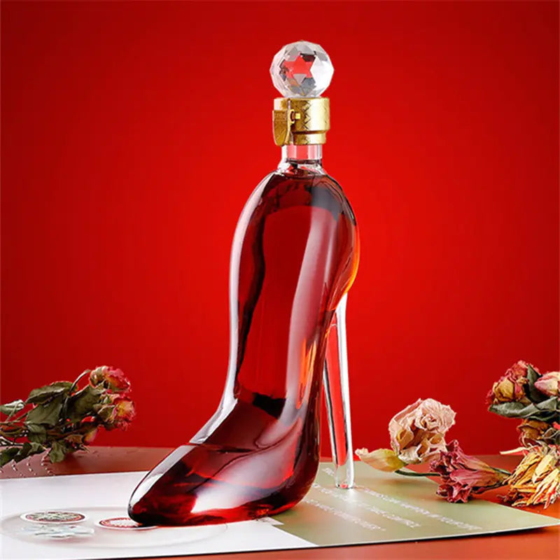 Sparkling Wine Glass Bottle in High Heel Design Mimarta