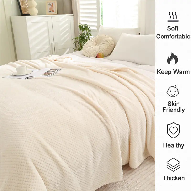 Fluffy Plaid Winter Bed Blankets Rieworkes