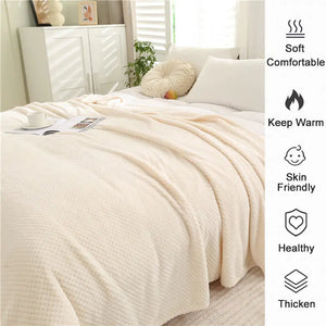 Fluffy Plaid Winter Bed Blankets Rieworkes