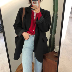 Elegant Loose Fit Lazy Suit Jacket Mimarta