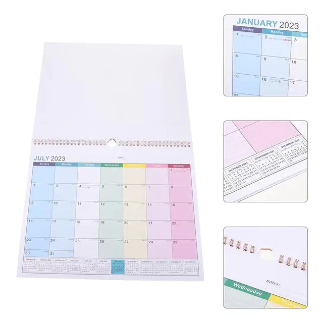 Wall Office Large Appointment Hanging Mounted Holiday Monthly Home Calendar Rieworkes