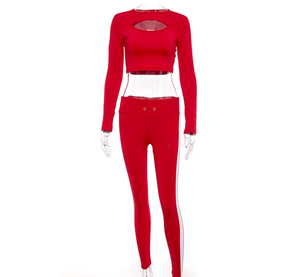 Color Block Cutout Yoga Set Mimarta