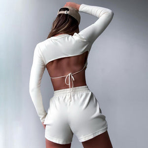 Fashionable Women's Backless Yoga Set for Summer 2020 Mimarta