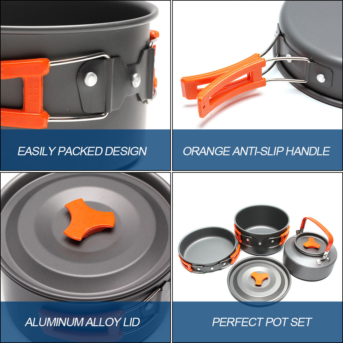 Outdoor Cooking Pot Set for Hiking and Camping Mimarta