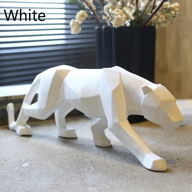 Nordic Style Furniture Decor - Origami Resin Leopard Mimarta