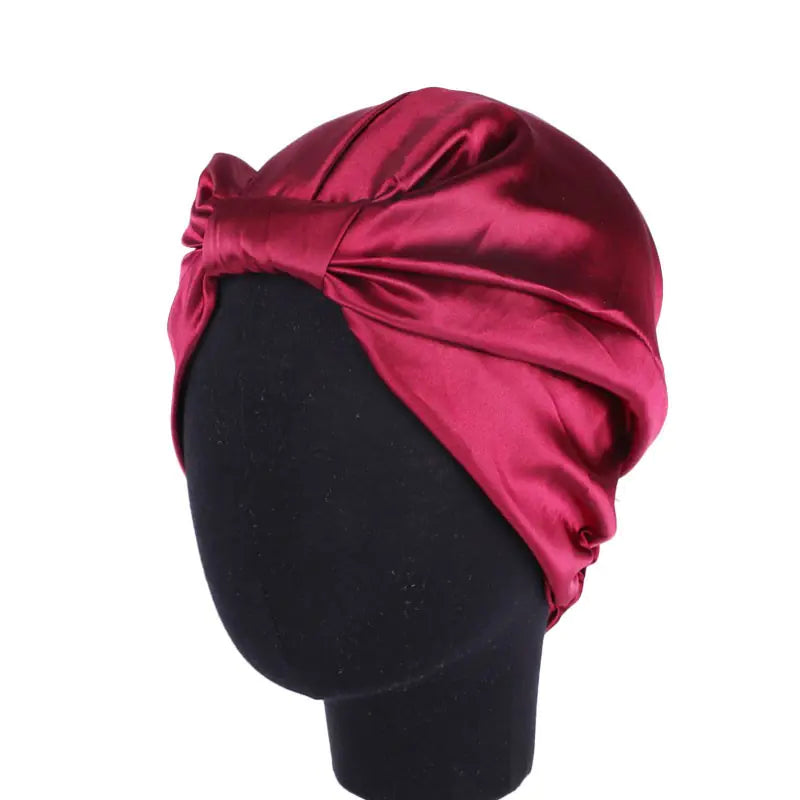 2019 Double Layer Satin Hair Scarf Sleep Cap Mimarta