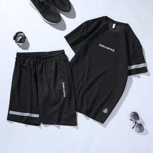 Men's Running Gym Short-Sleeve Sportswear Set Mimarta