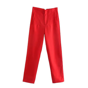 Chic Office Lady Straight Pants Rieworkes