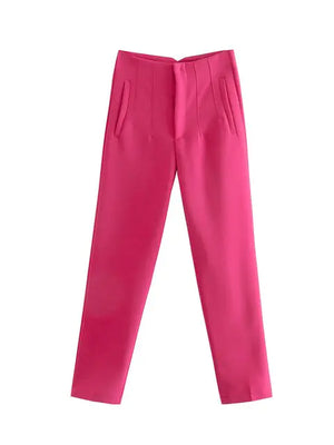 Chic Office Lady Straight Pants Rieworkes
