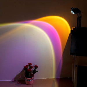 USB Rainbow Sunset Projector LED Night Light: Home Decor Lamp Rieworkes