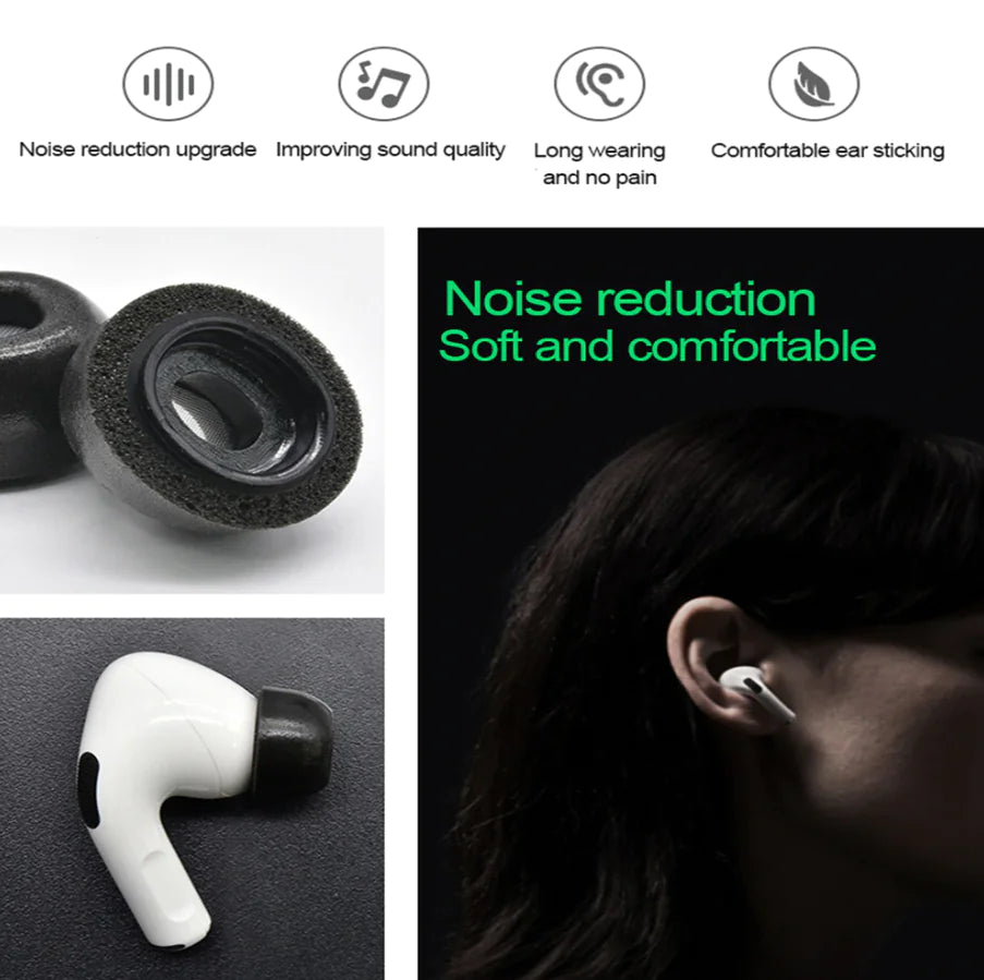 Replacement Ear Tips For Apple Airpods Pro Memory Foam Tips Airpod Pro - 3 Pairs Rieworkes