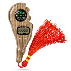 STM Leaders Digital Finger Tasbih with Compass & Night Light - Islamic Prayer Beads Counter Finger Counter for Dhikr Meditation Relaxation and Healing (Brown Wood Lion) Mimarta