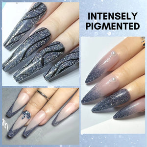 Makartt Reflective Gel Nail Polish HEART OF THE OCEAN Glitter Sparkling Disco Soak Off Diamond Gel Nail Art Christmas Gift DIY Manicure Salon at Home Glamour Shine Blue 15ML Rieworkes