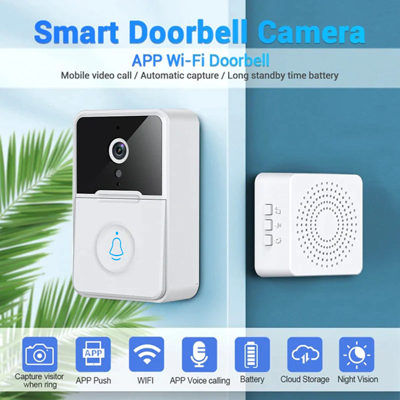 Wireless Security Smart WiFi Doorbell Intercom Video Camera Door Ring Bell Chime Rieworkes