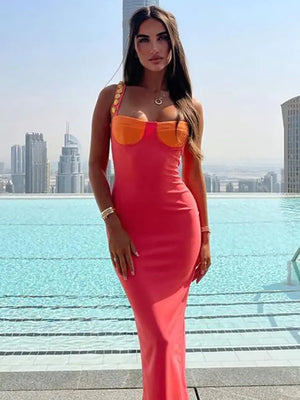 Elegant Strapless Sexy Bodycon Maxi Dress Rieworkes