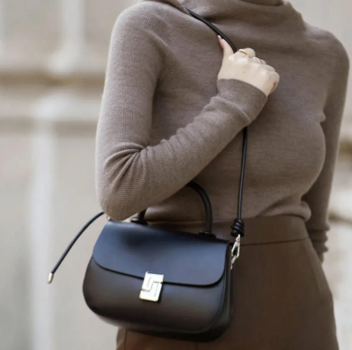 Retro Leather Saddle Crossbody Bag Rieworkes