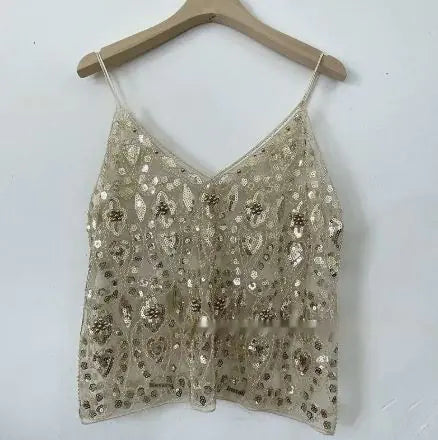 Women's Embroidered Sequin Beaded Sling Rieworkes