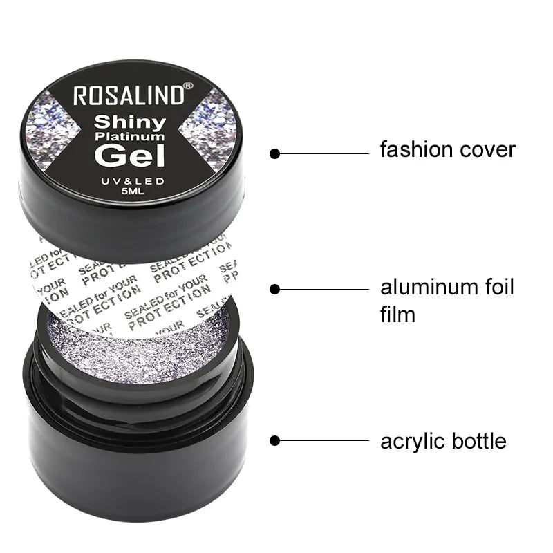 Hybrid Varnishes Gel Nail Polish Set Glitter Rieworkes