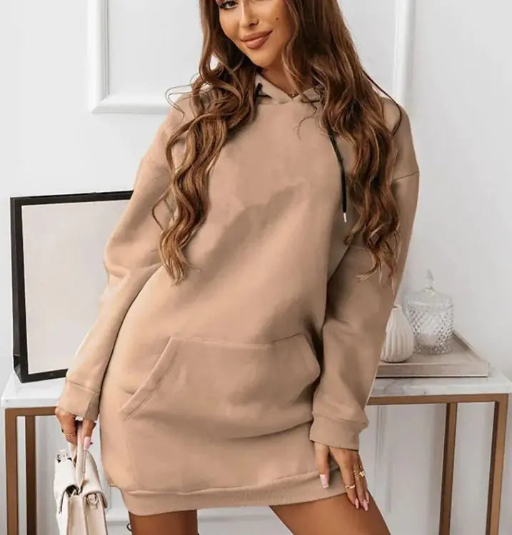 Women's Solid Color Casual Sports Hoodie Sweater Rieworkes