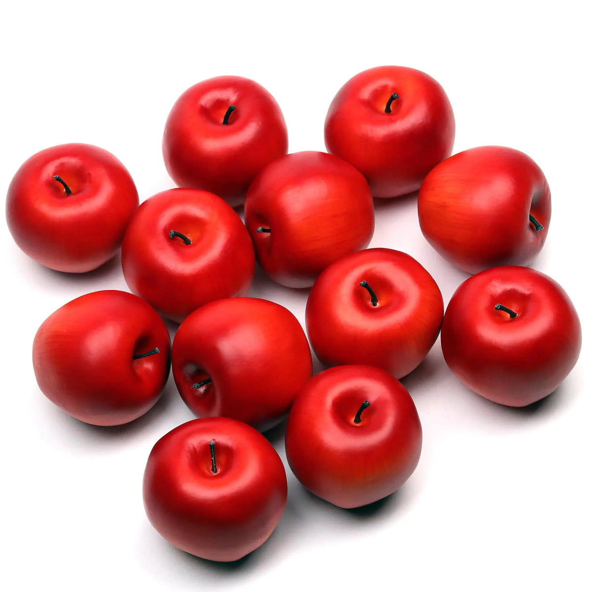 WsCrofts 12Pcs Artificial Apples Fake Fruit Faux Apples for Home Kitchen Table Fruit Bowl Decor Holiday Decorations Photography Props (Red) Mimarta