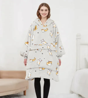 USB Electric Heating Blanket Hooded Lazy Blanket Rieworkes