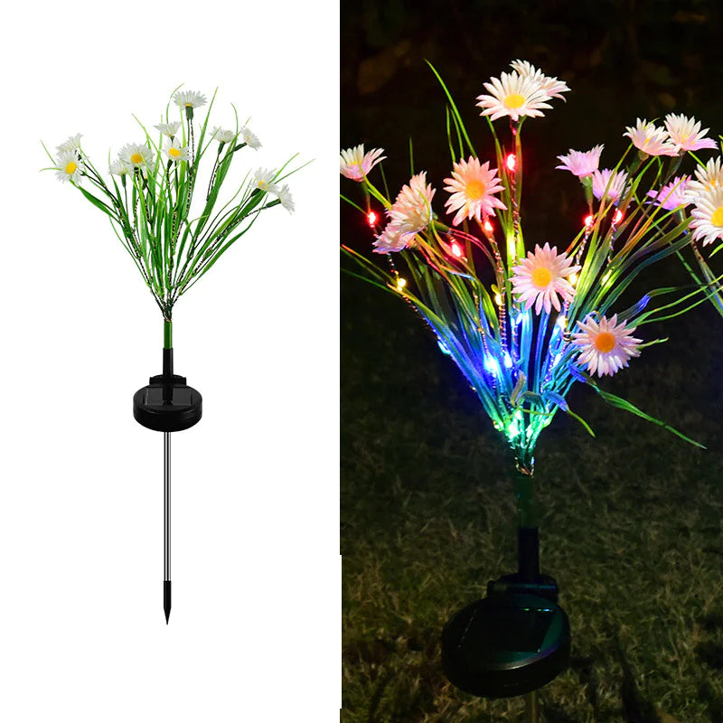 Solar Garden Lights LED Flower Stake Lamp Outdoor Yard Waterproof Patio Decor Mimarta