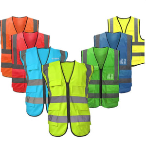 Multi-Pocket Reflective Safety Vest – Customizable for Work & Outdoor Use Mimarta