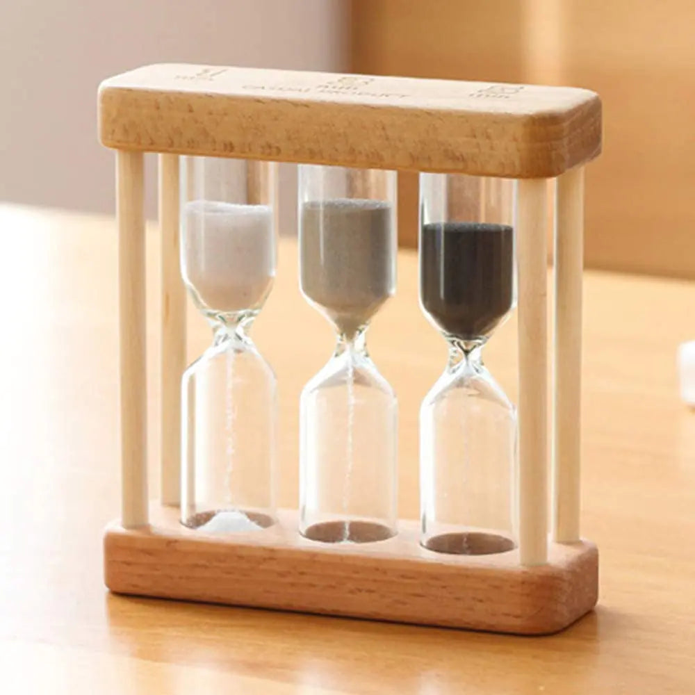 Creative 1/3/5 Minute Wooden Sand Glass Hourglass Timer Clock Home Decor Kitchen Tools Gift for Childern Simple Style Mimarta