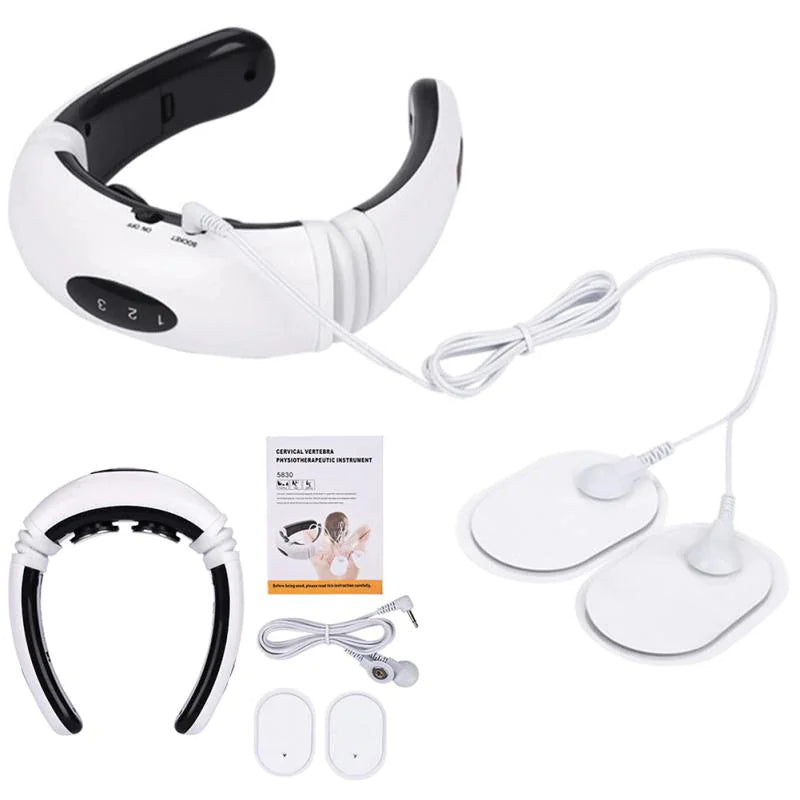 Electric Cervical Pulse Neck Massager Muscle Relax Massage Magnetic Therapy US Rieworkes