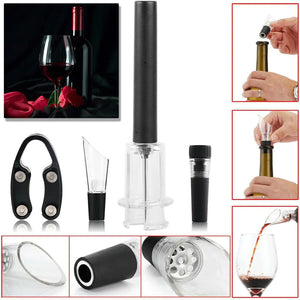 Pour And Preserve Set of 4 Foil Cutter Air Wine Opener Aerator And Wine Stopper Rieworkes