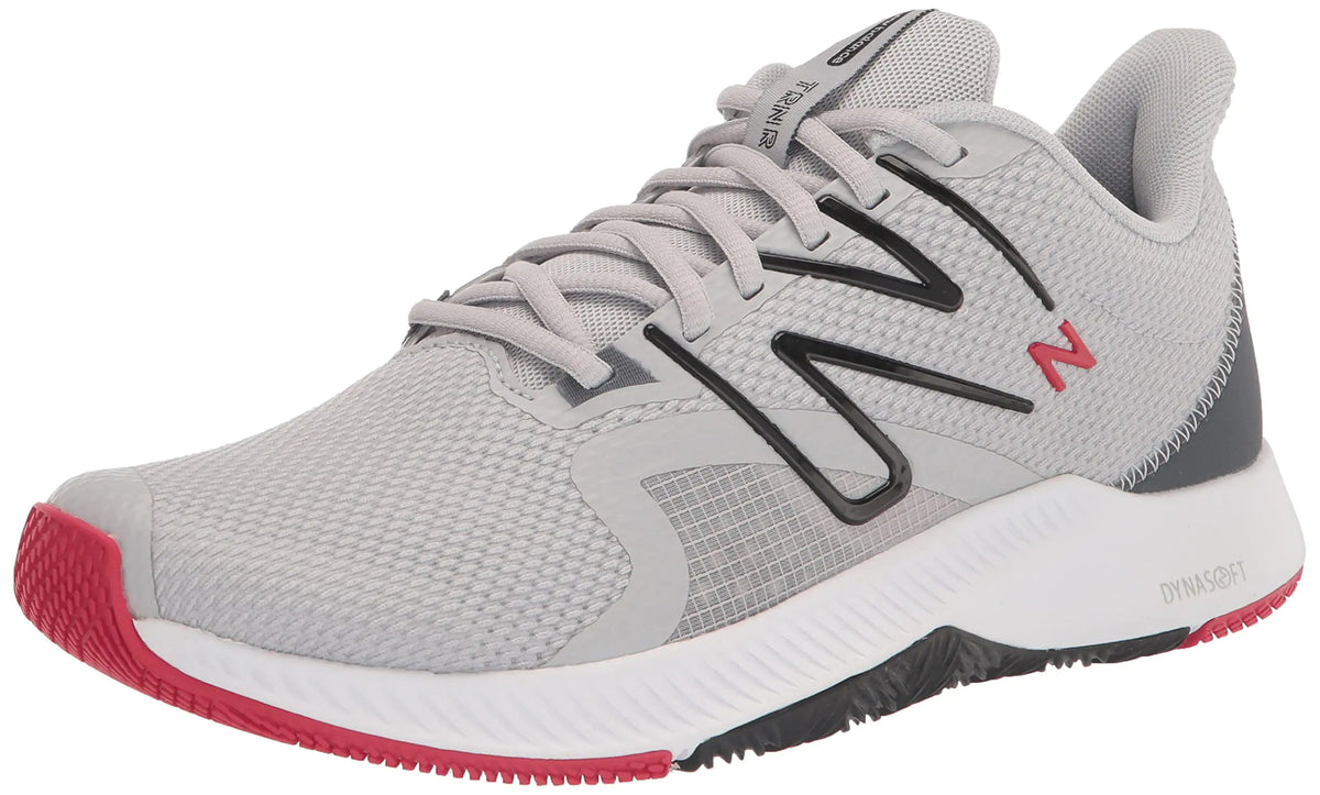 New Balance Mens DynaSoft Trnr V2 Cross Trainer Light Aluminum/Black/Team Red 8.5 X-Wide Rieworkes