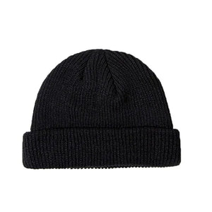 Unisex Winter Ribbed Knitted Cuffed Short Melon Cap Rieworkes