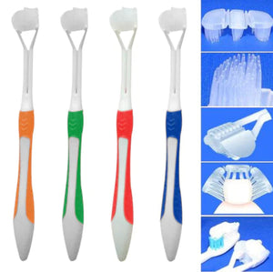 Three-headed toothbrush three-sided toothbrush Rieworkes