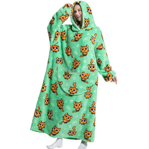 Oversized Long Blanket Hoodie Autumn Winter Fleece Rieworkes