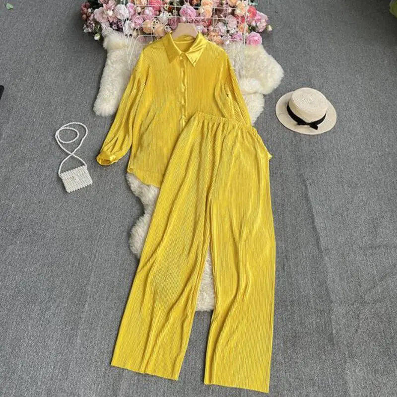 Pleated Set For Women Rieworkes