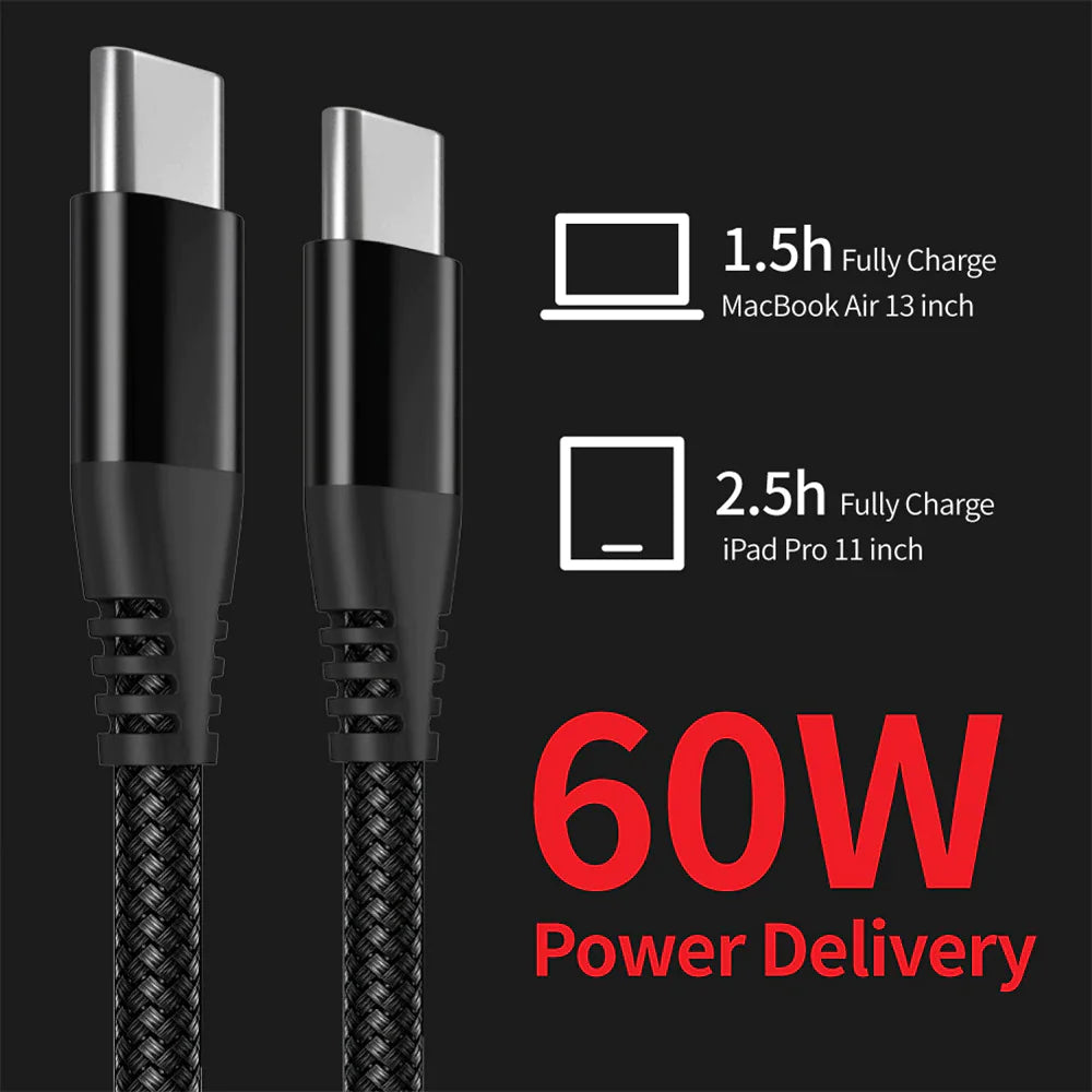 USB-C to USB-C Cable Male Type-C Cable Cord Fast Charger Charging Data Sync Mimarta