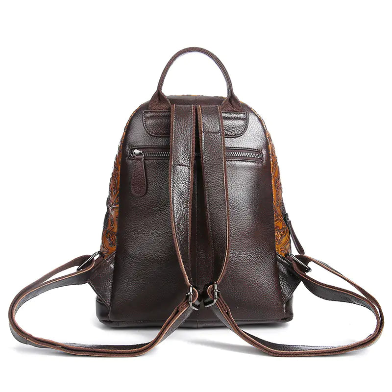Luxury Retro Genuine Leather Women's Backpack Bag Mimarta