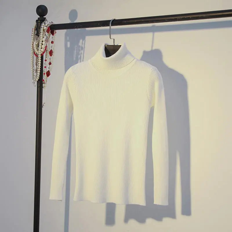 Women's Fitted Turtleneck Sweater for Fall/Winter Mimarta