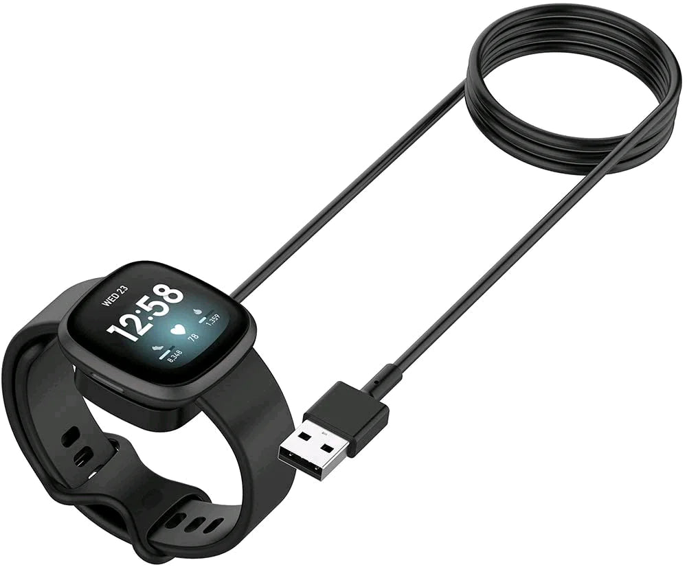 Wireless Charger For Fitbit Sense Versa 3 4 Watch USB Fast Charging Dock Cable Rieworkes