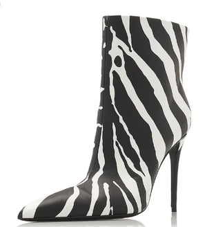 Zebra Print Ankle Boots Rieworkes