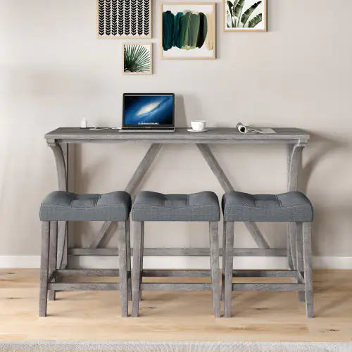 Bar Table Set With Power Socket, Bar Table And Chair Set For Living Room, Dining Room, Games Room Rieworkes