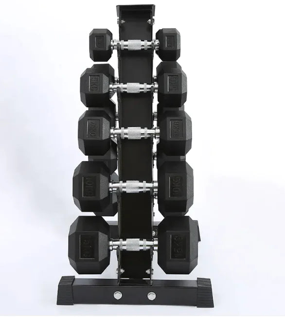 HexGrip Rubber-Coated Fixed Dumbbell Rieworkes