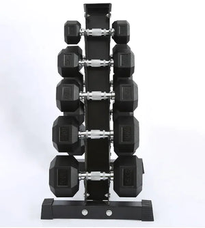 HexGrip Rubber-Coated Fixed Dumbbell Rieworkes
