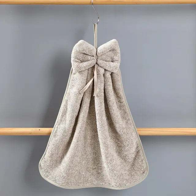 Microfiber Soft Quick Dry Cleaning Bowknot Hand Towels Rieworkes