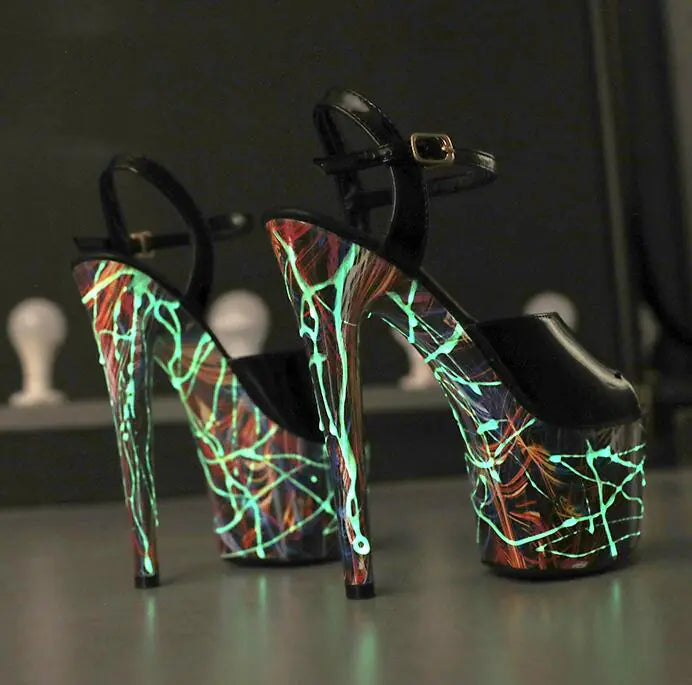 Leather Stiletto High Heels Rieworkes