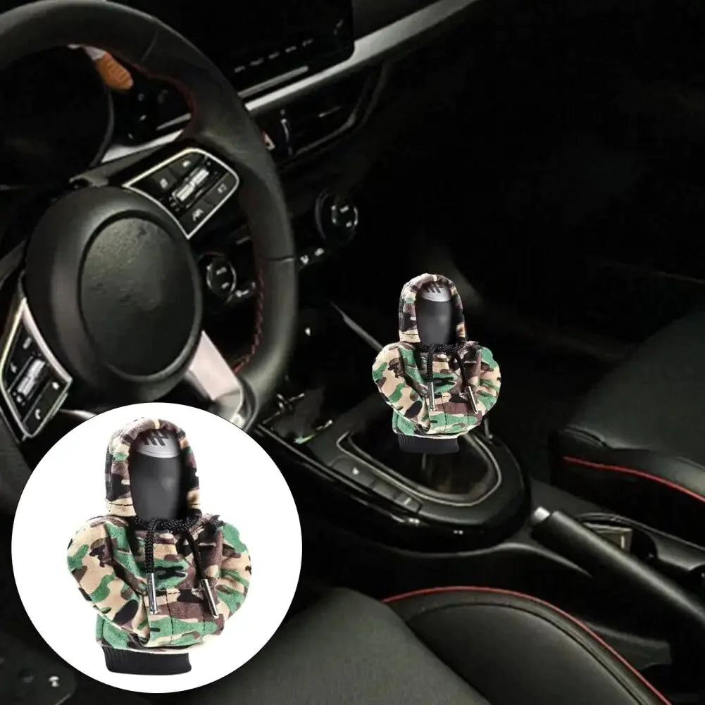 Car Gear Shift Cover Mini Hoodie Gear Shift Cover for Car Shifter Interior Trim Rieworkes