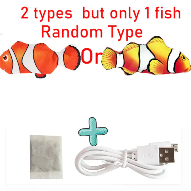 Cats USB Charger Interactive Toy Fish Rieworkes